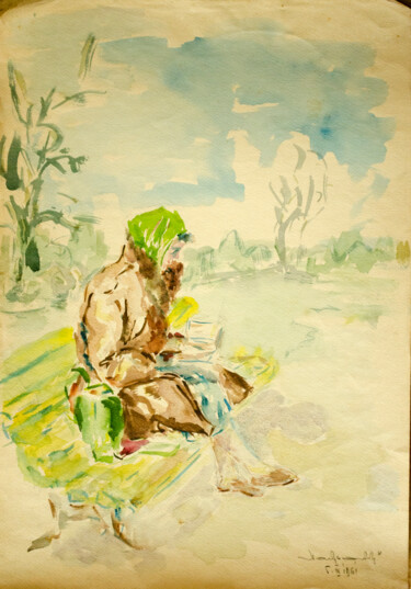 A woman  reading a book